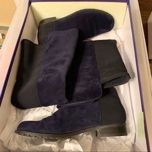 Stuart Weitzman the 5050 boots (navy and black)